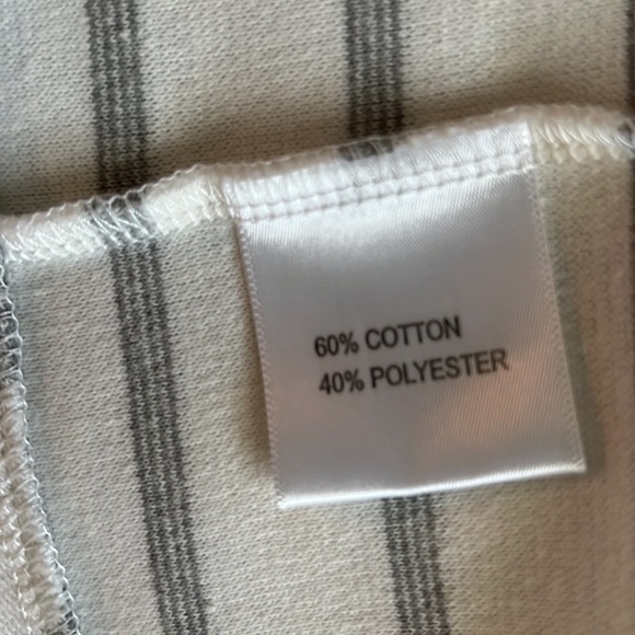 Gray striped Peplum Knit Ruffle Hem Jacket - Picture 3 of 7